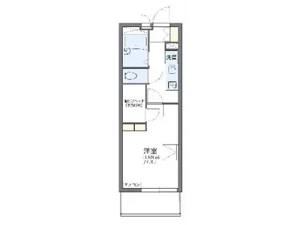 レオパレス舞&侑(1K/1階)の間取り写真
