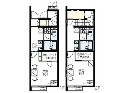 レオネクストMANA(1K/2階)の間取り写真