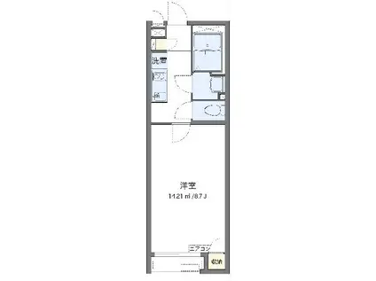 クレイノリバティアークレイワ(1K/2階)の間取り写真