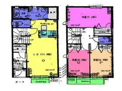 ラフォーレ武蔵野A(3LDK)の間取り写真
