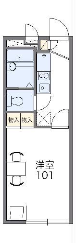 レオパレス葵コート(1K/1階)の間取り写真