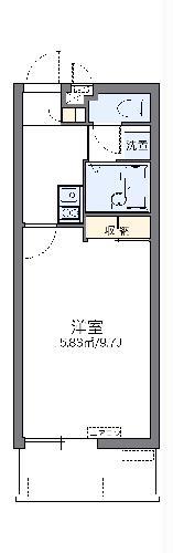 レオパレスハル(1K/2階)の間取り写真