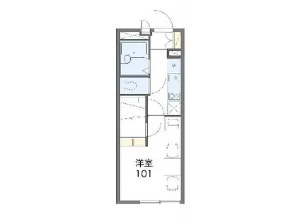 レオパレスHAMACHO(1K/1階)の間取り写真