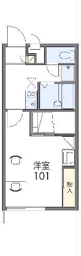 レオパレスコンフォートⅡ(1K/1階)の間取り写真