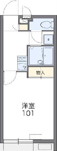 レオパレスコーラルリーフ(1K/2階)の間取り写真