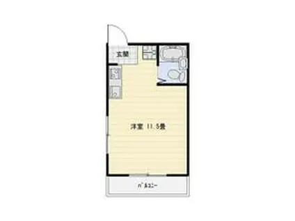 PERAコーポ(ワンルーム/1階)の間取り写真