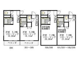 AKマンション2(ワンルーム/3階)の間取り写真