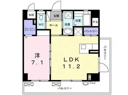 ボルダーズ(1LDK/3階)の間取り写真