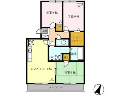 エスペランサF(3LDK/3階)の間取り写真