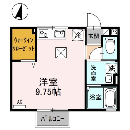 アネックス青羽II(ワンルーム/1階)の間取り写真