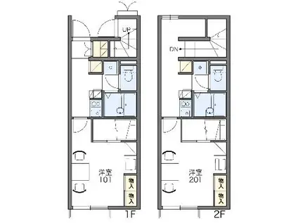 レオパレスアイ(1K/2階)の間取り写真