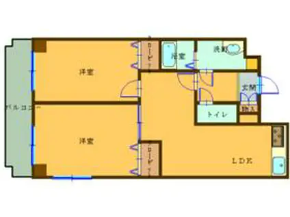 アルテッツァ紺屋町(2LDK/12階)の間取り写真
