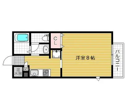 LMレジデンス(1K/1階)の間取り写真