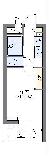 レオパレストリビュート 久米(1K/3階)の間取り写真