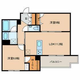 おおたかの森シャーメゾンPJ(2LDK/2階)の間取り写真