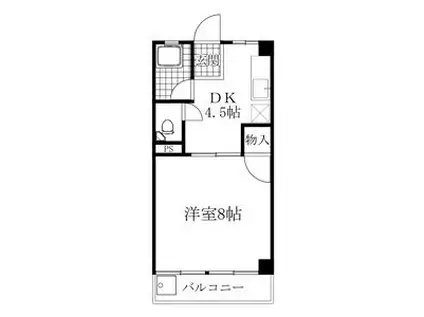 フェンリル穂積 A(1DK/3階)の間取り写真