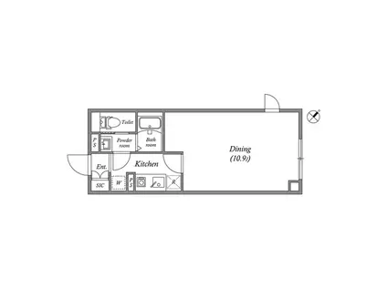 LIVART SEASON幡ヶ谷(1K/4階)の間取り写真