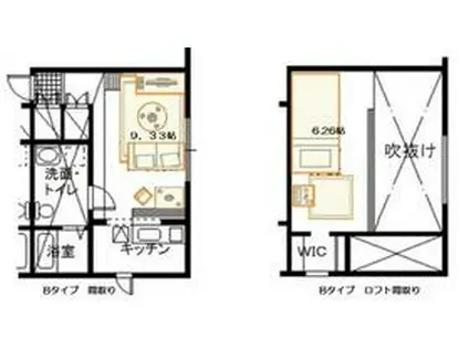 プリマ サラ カリーノ(ワンルーム/2階)の間取り写真