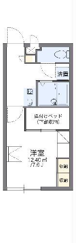 レオパレスカメリア(1K/1階)の間取り写真
