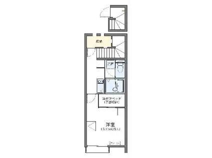 レオネクストサンバードC(1K/2階)の間取り写真