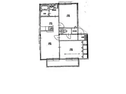 ヴァンベールA(2LDK/2階)の間取り写真
