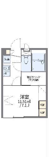 レオパレスマカービルシャナ(1K/1階)の間取り写真