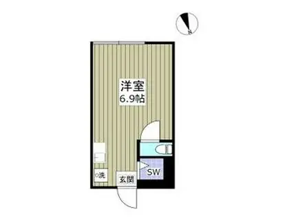 NKハイム元郷(ワンルーム/1階)の間取り写真