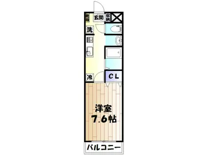 BLOSSOM MANSIONS(1K/1階)の間取り写真