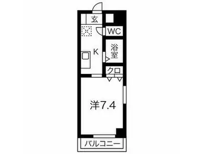 レジデンスT・L大金(1K/1階)の間取り写真