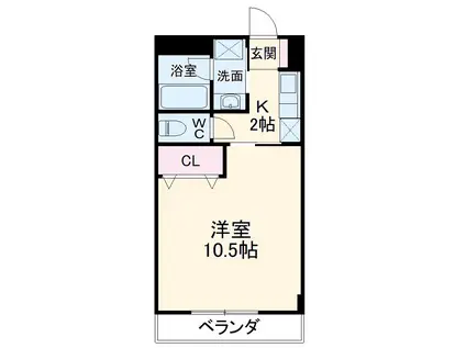 エルハイツ川田(1K/4階)の間取り写真