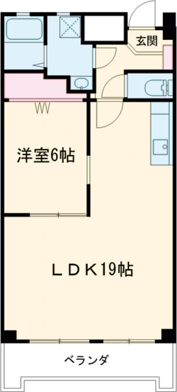 メゾン千秀(1LDK/4階)の間取り写真
