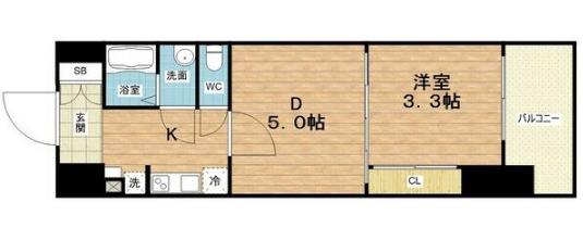 プランドール新大阪(2K/2階)の間取り写真