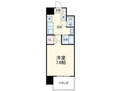 S-FORT八事(1K/4階)の間取り写真