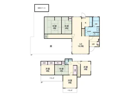 総武本線 東千葉駅 徒歩8分 2階建 築48年(6LDK)の間取り写真