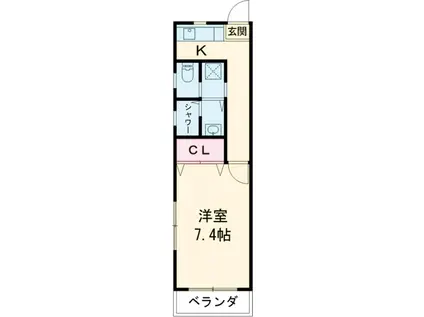 ACTY大曽(1K/2階)の間取り写真