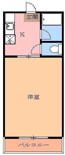 ベルビーハイツ(1K/3階)の間取り写真