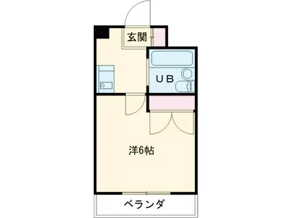 第22長栄エバグリーン桂川(1K/4階)の間取り写真