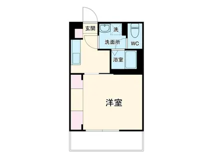 リブリ・ビエント中山(1K/1階)の間取り写真