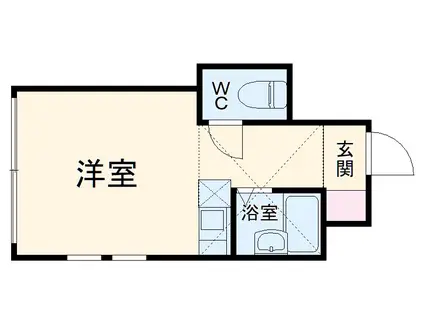 クリスタルヴィラ弘明寺(ワンルーム/1階)の間取り写真