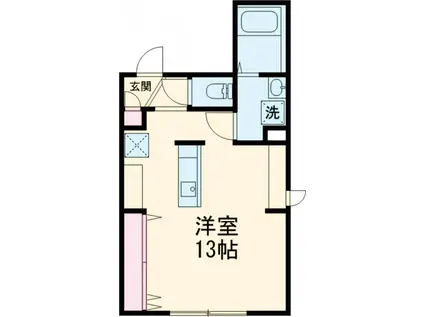 LA FLEUR(ワンルーム/1階)の間取り写真