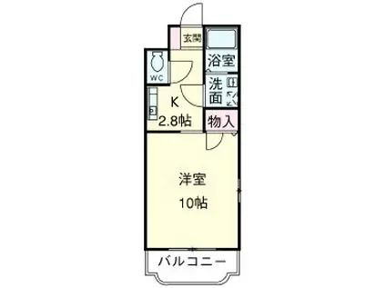 エクセレンテ(1K/3階)の間取り写真