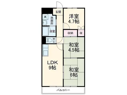 メゾン・ド・マーベリー(3LDK/2階)の間取り写真