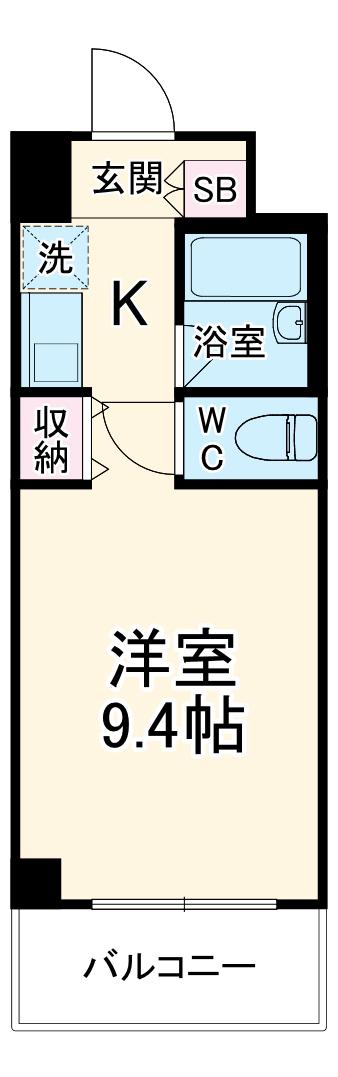 フォーシーズンあざみ野ビル(ワンルーム/3階)の間取り写真