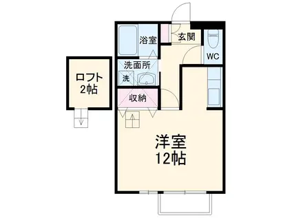 メゾンルミエール(1K/2階)の間取り写真