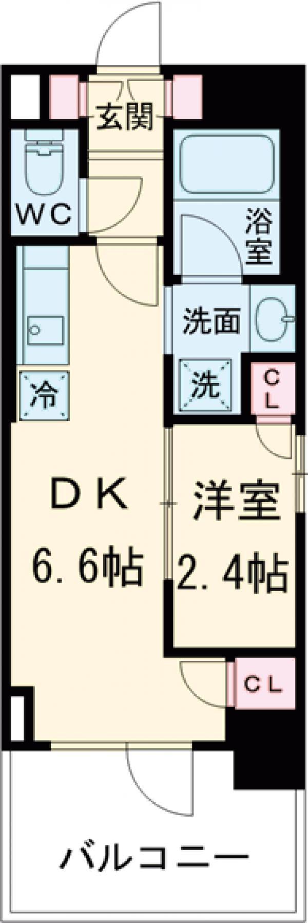 ORSUS AKABANE イースト(1DK/5階)の間取り写真