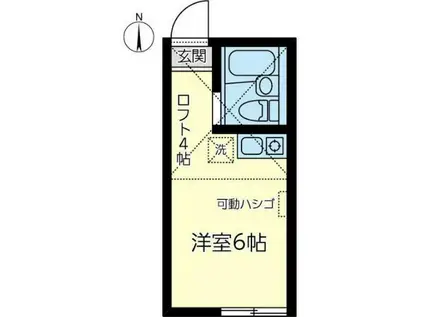 ユナイト大倉山レイナーワイス(ワンルーム/1階)の間取り写真