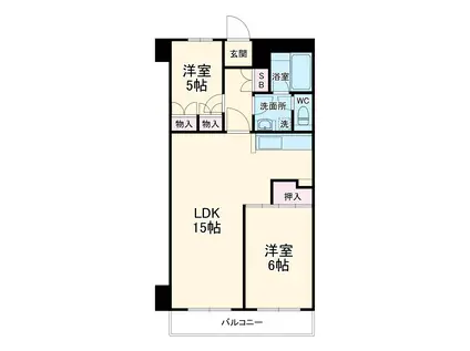 湘南台ダイヤモンドマンション(2LDK/10階)の間取り写真