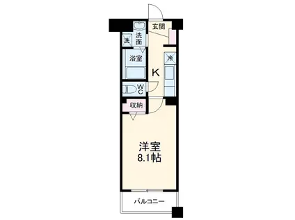 LEO伍拾伍番館(1K/3階)の間取り写真