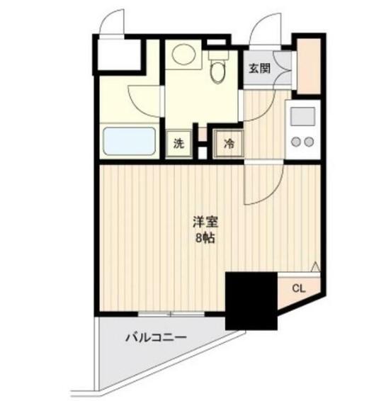 ドゥーエ幡ヶ谷(1K/5階)の間取り写真