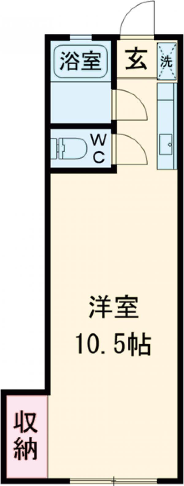 サンシャイン高萩B(1K/3階)の間取り写真